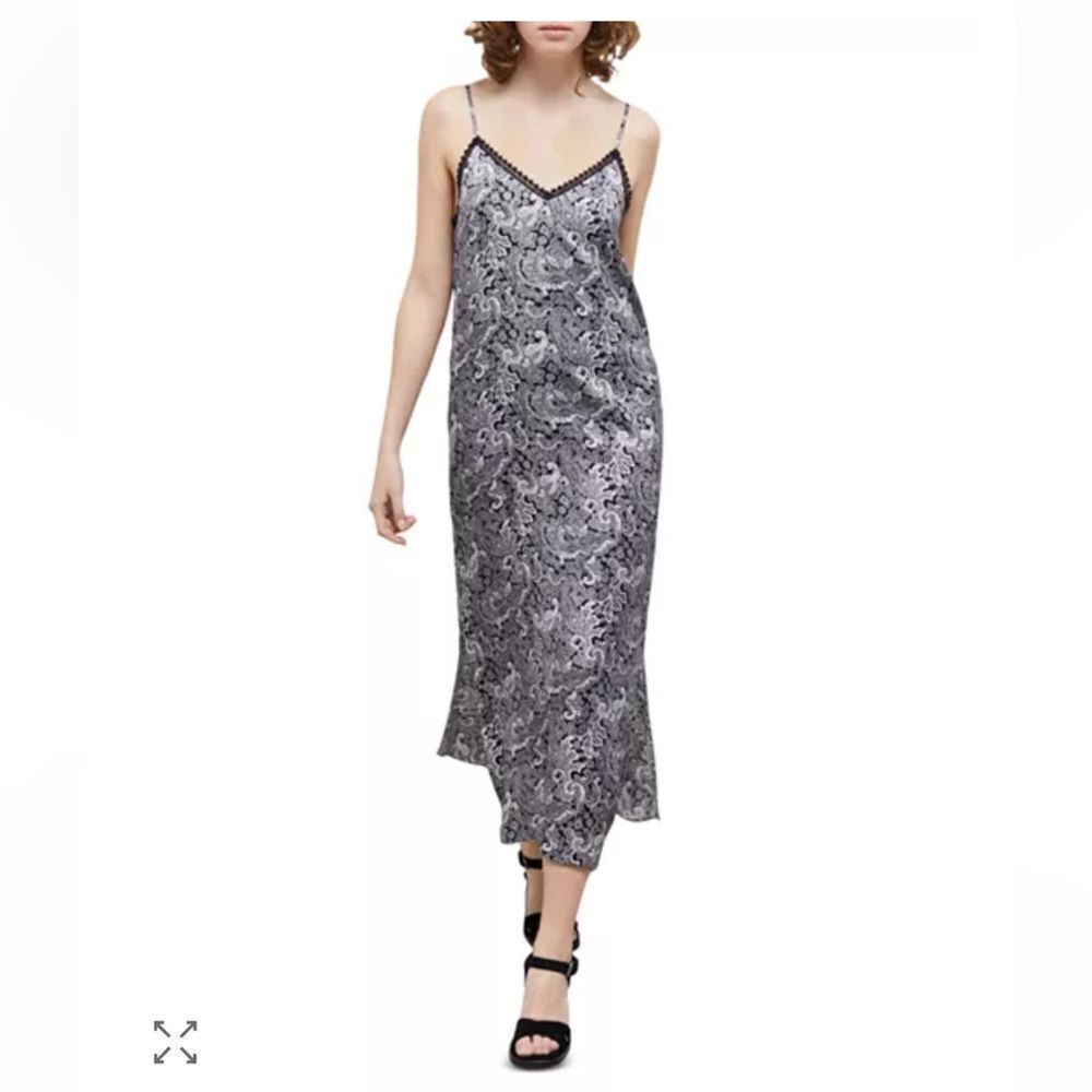 $250 THE KOOPLES Paisley Print Slip Dress NWOT